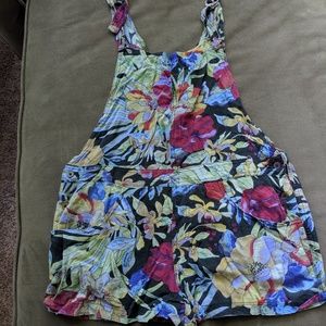 Billabong floral overalls